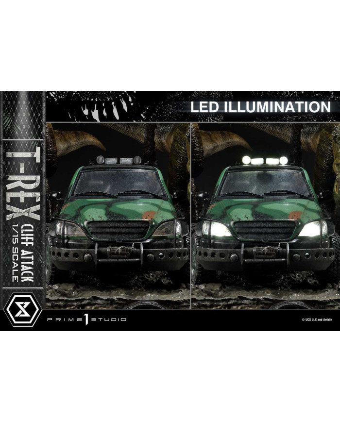 Jurassic World: The Lost World Statuette 1 / 15 T  rex Cliff Attack 53 Cm