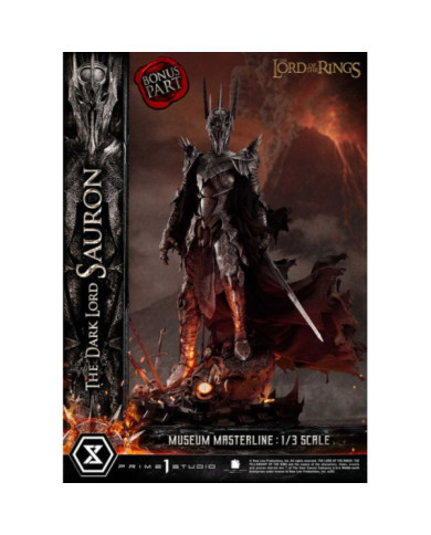 Le Seigneur des Anneaux Statuette Museum Masterline Series 1 / 3 The Dark Lord Sauron Bonus Version 117 Cm