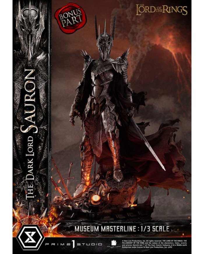 Le Seigneur des Anneaux Statuette Museum Masterline Series 1 / 3 The Dark Lord Sauron Bonus Version 117 Cm