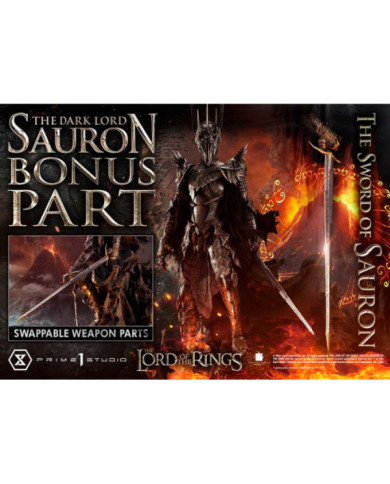 Le Seigneur des Anneaux Statuette Museum Masterline Series 1 / 3 The Dark Lord Sauron Bonus Version 117 Cm