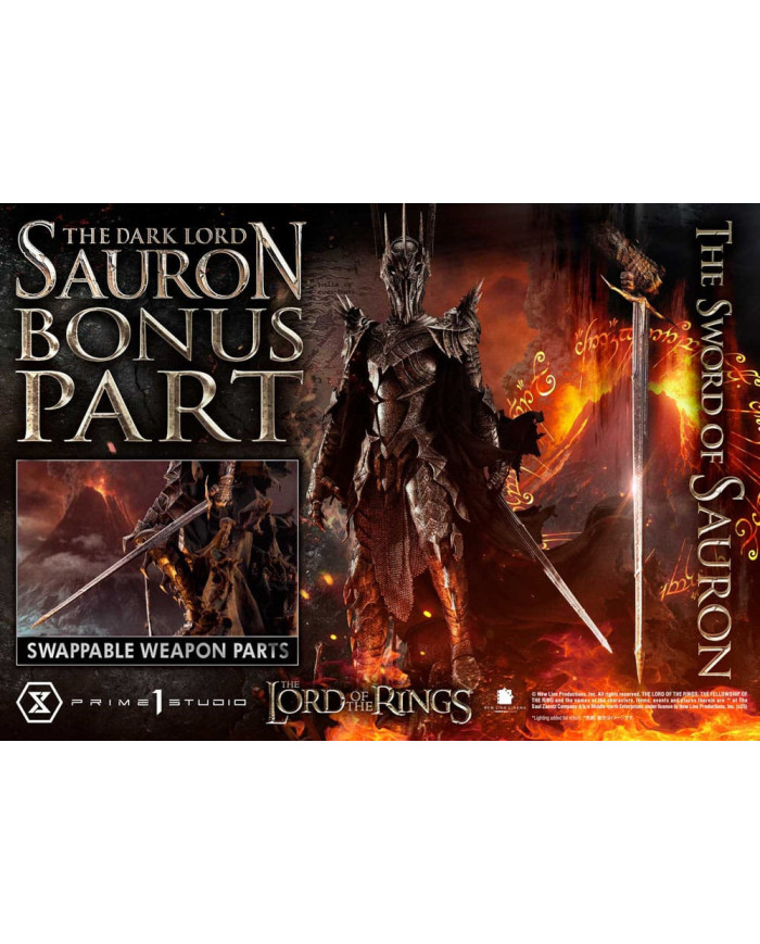 Le Seigneur des Anneaux Statuette Museum Masterline Series 1 / 3 The Dark Lord Sauron Bonus Version 117 Cm