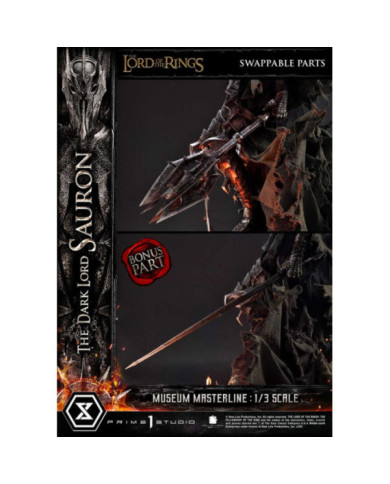 Le Seigneur des Anneaux Statuette Museum Masterline Series 1 / 3 The Dark Lord Sauron Bonus Version 117 Cm