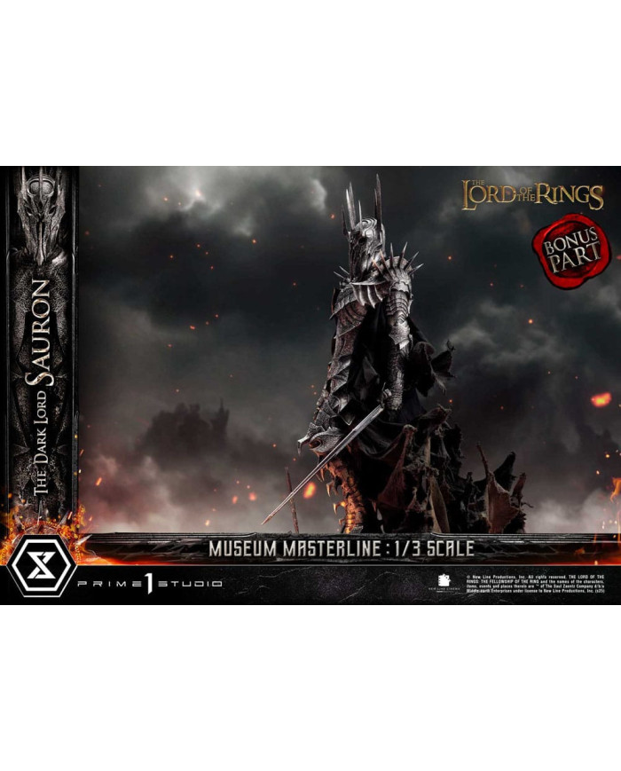 Le Seigneur des Anneaux Statuette Museum Masterline Series 1 / 3 The Dark Lord Sauron Bonus Version 117 Cm