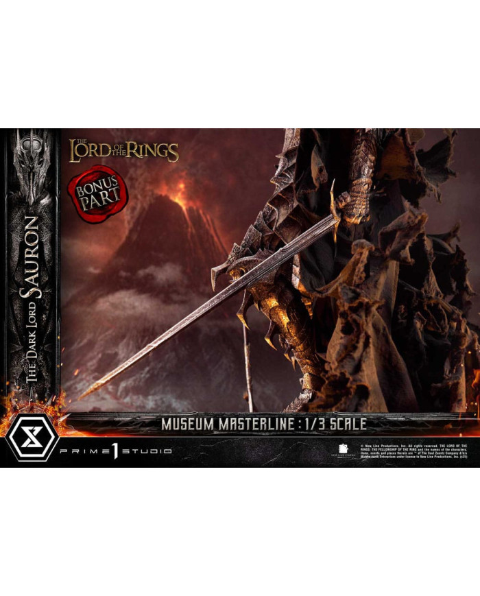 Le Seigneur des Anneaux Statuette Museum Masterline Series 1 / 3 The Dark Lord Sauron Bonus Version 117 Cm