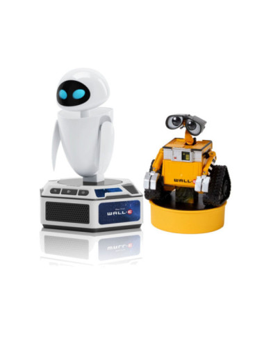 Wall  e Interactif Mini Robots Pack de 2 Figurines Wall  e & Eve *version Anglaise*