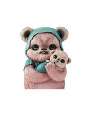 Star Wars Statuette Designer Ewok By Mab Graves Pink Variant 18 Cm