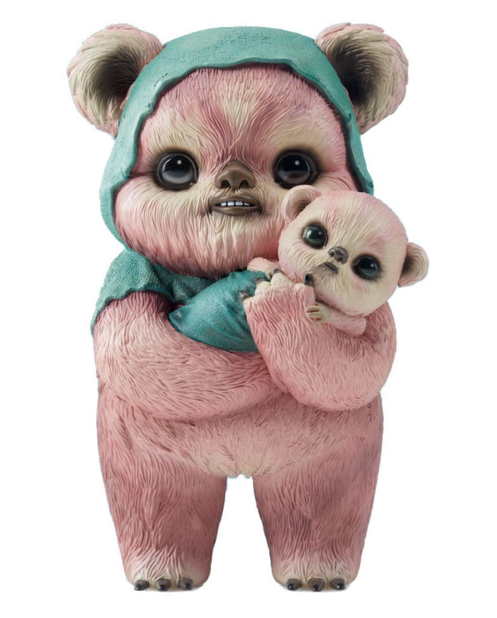 Star Wars Statuette Designer Ewok By Mab Graves Pink Variant 18 Cm