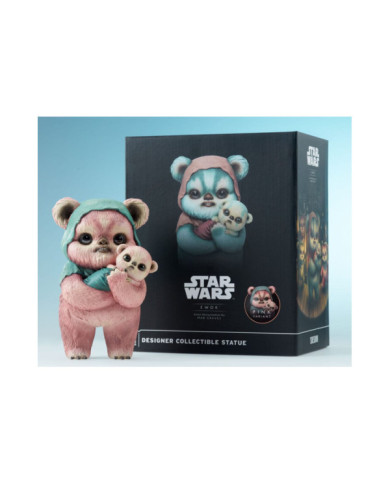 Star Wars Statuette Designer Ewok By Mab Graves Pink Variant 18 Cm