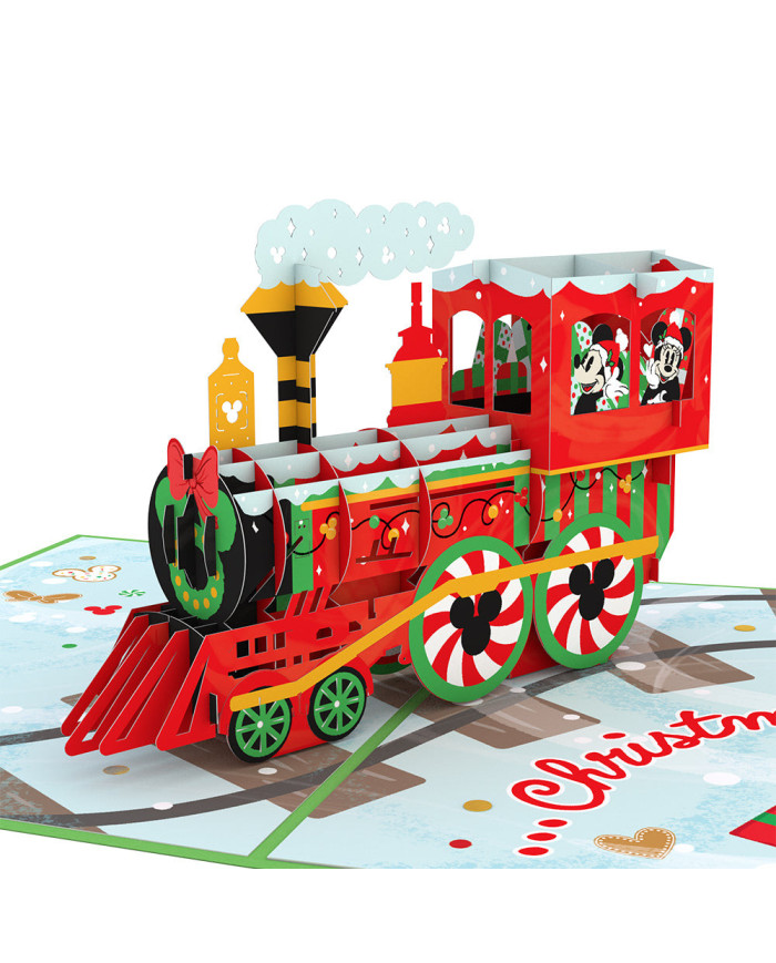 Carte popup Disney Mickey & Minnie Christmas Train
