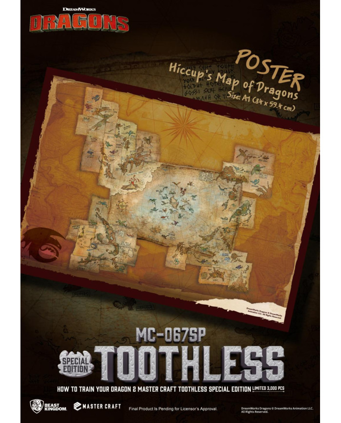 DRAGON 2 - Krokmou - Statuette Master Craft 38cm