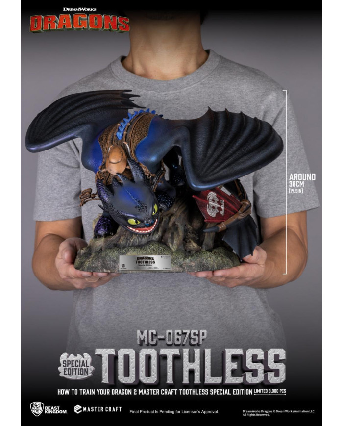 DRAGON 2 - Krokmou - Statuette Master Craft 38cm