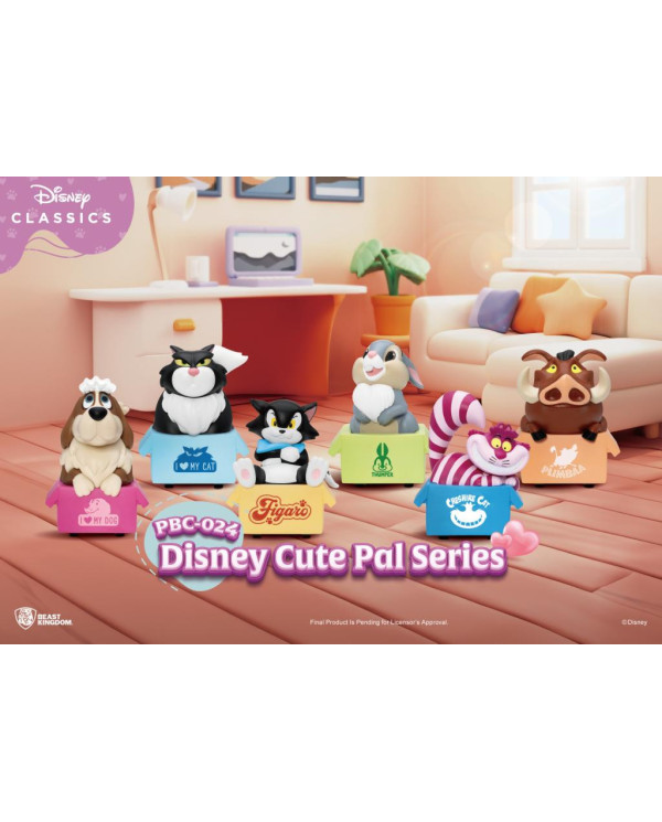 DISNEY - Cute Pal Pull Black Car - Set 6 Fig. Blind Box 5cm