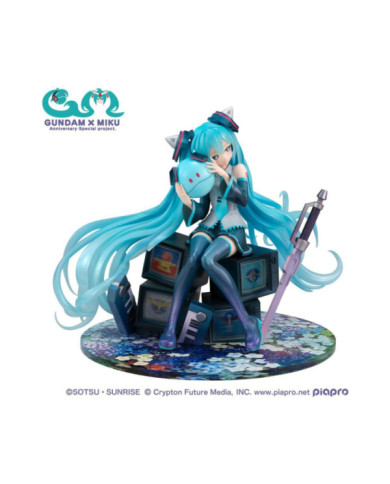 GUNDAM X HATSUNE MIKU - 45ème Anniversaire - Statuette Lucrea 17cm