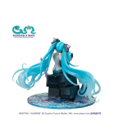 GUNDAM X HATSUNE MIKU - 45ème Anniversaire - Statuette Lucrea 17cm