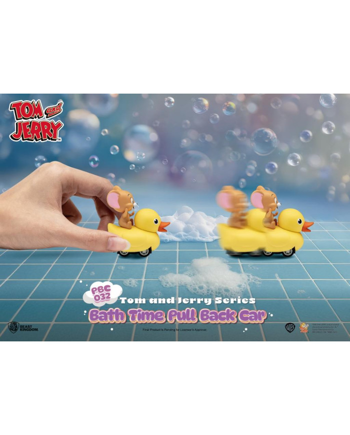 TOM AND JERRY - Bath Time Pull Black Car- Set 6 Fig. Blind Box 5cm