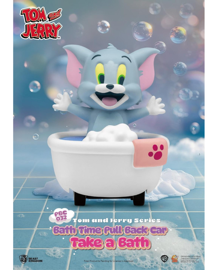 TOM AND JERRY - Bath Time Pull Black Car- Set 6 Fig. Blind Box 5cm