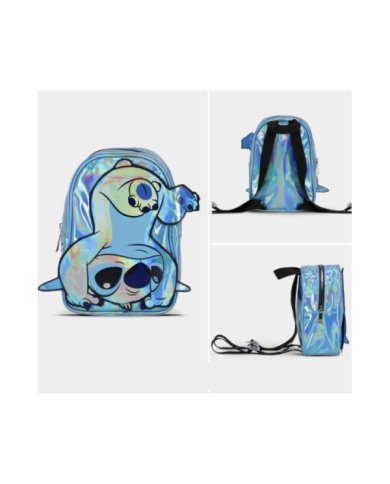 STITCH - Mini Sac à dos 'Shiny' - 23x 16,5x 9,5cm