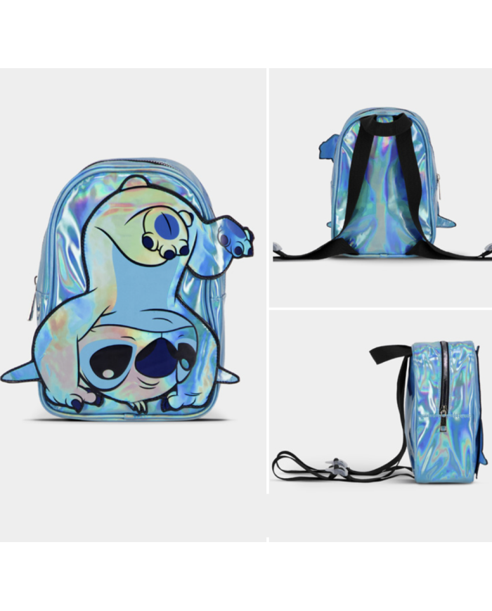 STITCH - Mini Sac à dos 'Shiny' - 23x 16,5x 9,5cm