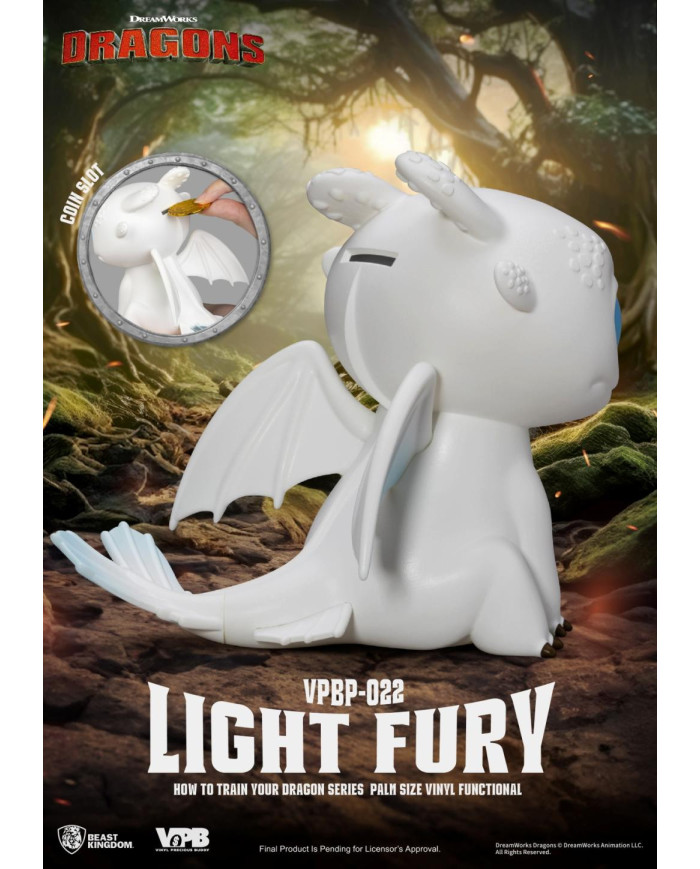 DRAGON - Light Fury - Tirelire Vinyl Figure 12cm