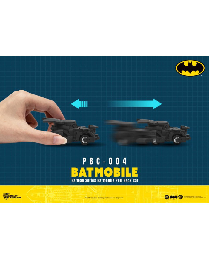 DC - Batman series Batmobile Pull Back Car - Set 6 Fig. Blind Box 5cm
