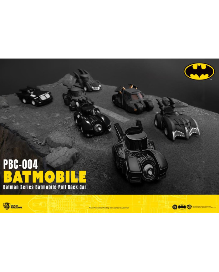 DC - Batman series Batmobile Pull Back Car - Set 6 Fig. Blind Box 5cm
