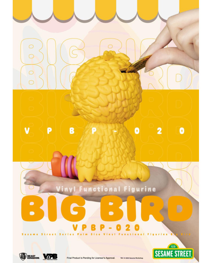 SESAME STREET - Big Bird - Tirelire Palm Size 12.7cm