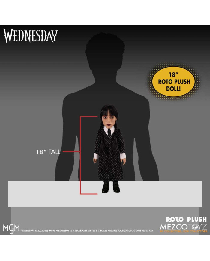 MERCREDI - Poupée Mercredi Addams MDS Roto - 45cm