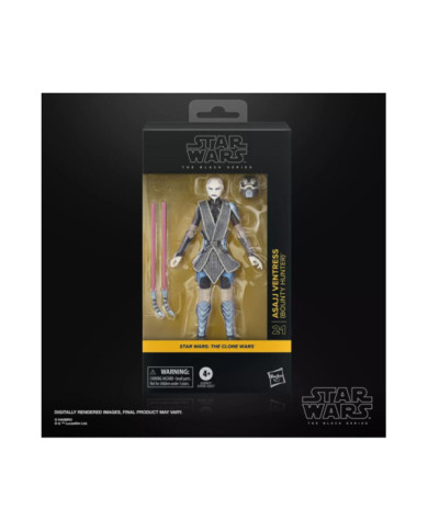 THE CLONE WARS - Asajj Ventress (Bounty Hunter) -Fig Black Series 15cm