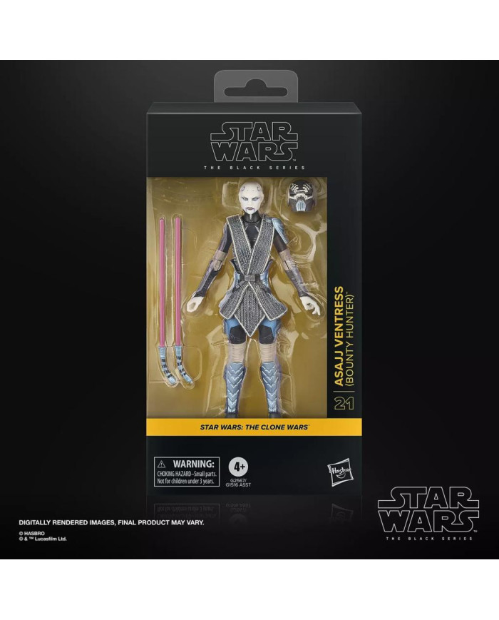 THE CLONE WARS - Asajj Ventress (Bounty Hunter) -Fig Black Series 15cm