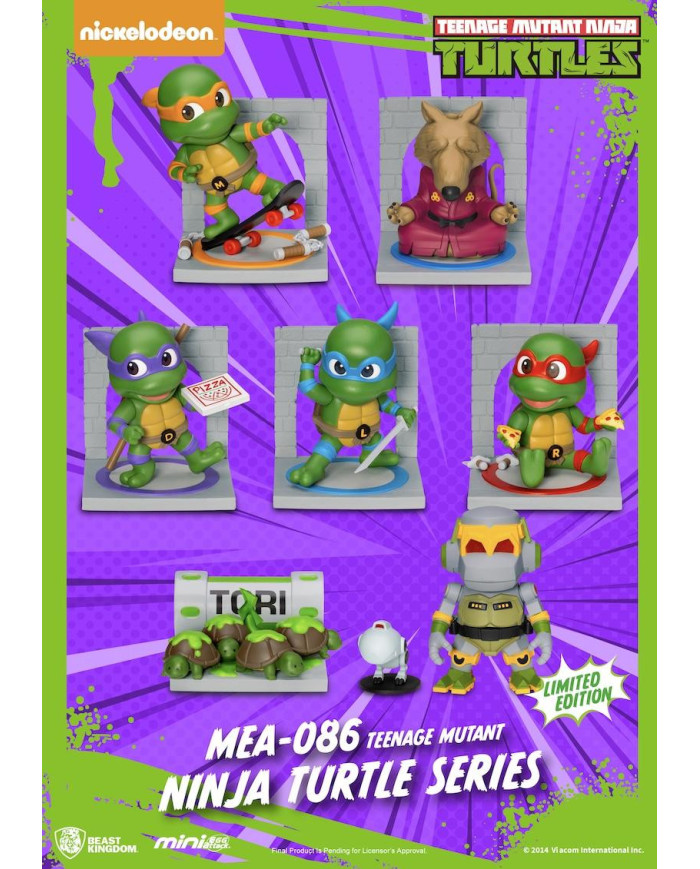 LES TORTUE NINJA - Set 6 Figurine Blind Box 8cm