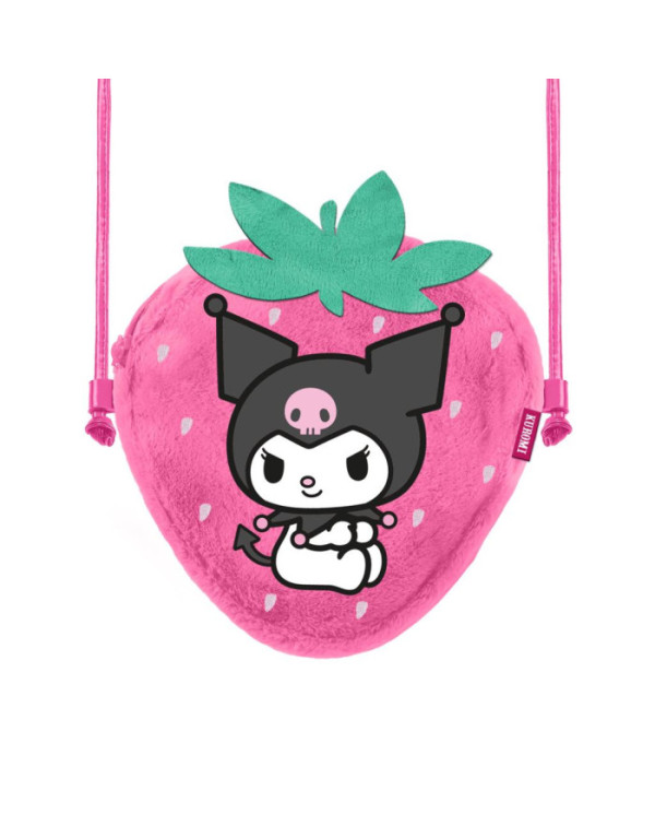 KUROMI - Fraise - Mini Sac à bandoulière Fourrure '20x15x6cm'