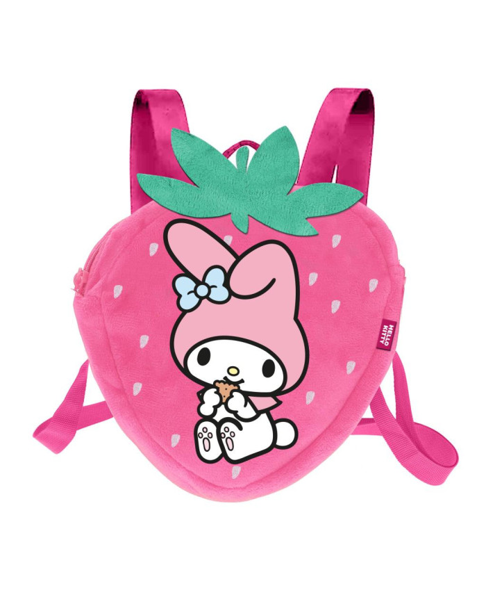 MY MELODY - Fraise - Mini Sac à dos Fourrure '25x22x12cm'