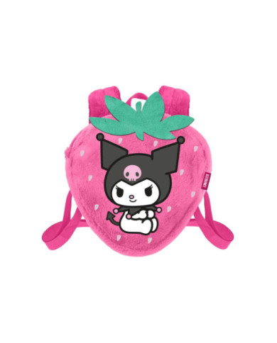 KUROMI - Fraise - Mini Sac à dos Fourrure '25x22x12cm'