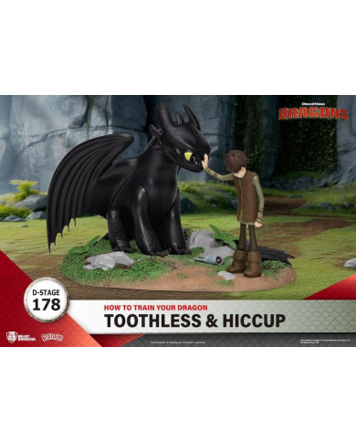 DRAGON - Krokmou et Harold - Diorama D-Stage 15 cm