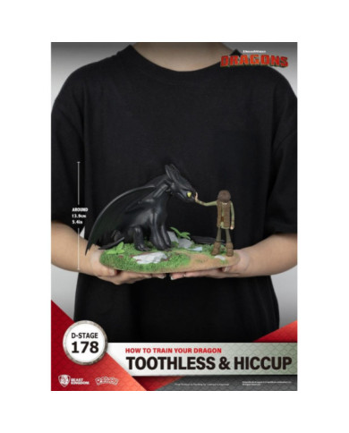 DRAGON - Krokmou et Harold - Diorama D-Stage 15 cm