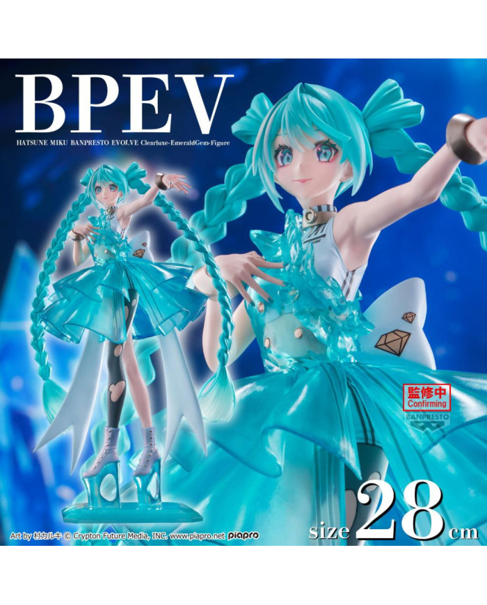 HATSUNE MIKU - Emerald Gem - Figurine Clearluxe 28cm