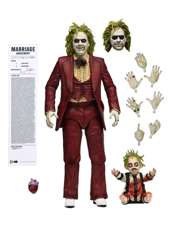 BEETLEJUICE 2 - Beetlejuice "Tuxedo rouge" - Ultimate Figurine 18cm
