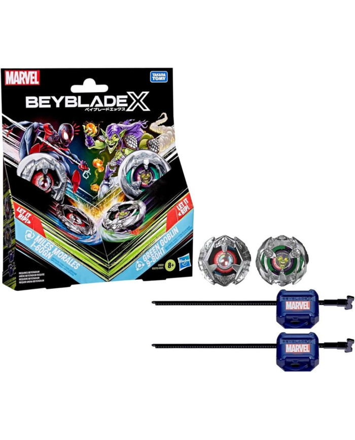 BEYBLADE X - Miles Morales 1-60GN & Green Goblin 9-80HT