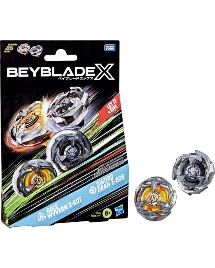 BEYBLADE X - Gale Wyvern 3-60T & Sword Dran 3-80B Dual Pack