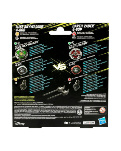 BEYBLADE X - Star Wars Luke 4-80B & Dark Vador 4-60P Dual Pack