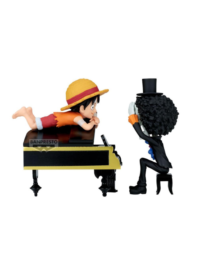 ONE PIECE - Luffy & Brook - Figurine WCF Log Stories 8cm