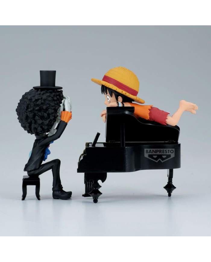 ONE PIECE - Luffy & Brook - Figurine WCF Log Stories 8cm