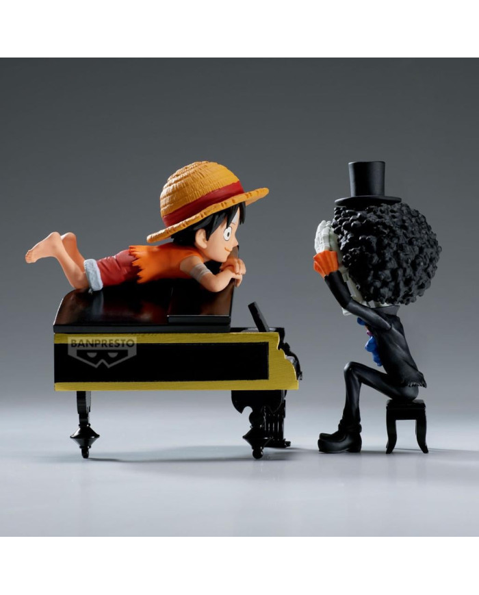 ONE PIECE - Luffy & Brook - Figurine WCF Log Stories 8cm