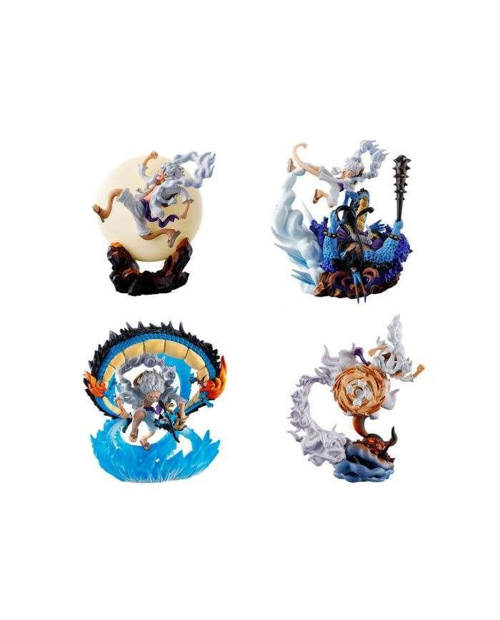 ONE PIECE - Logbox Re Birth Gear 5 - Set 4 Statuettes Petitrama 9cm