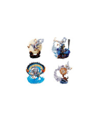 ONE PIECE - Logbox Re Birth Gear 5 - Set 4 Statuettes Petitrama 9cm