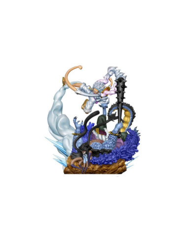 ONE PIECE - Logbox Re Birth Gear 5 - Set 4 Statuettes Petitrama 9cm