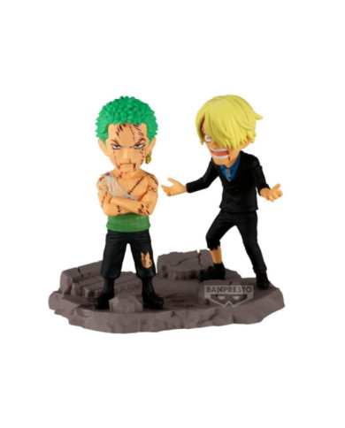 ONE PIECE - Roronoa Zoro & Sanji - Figurine WCF Log Stories 8cm