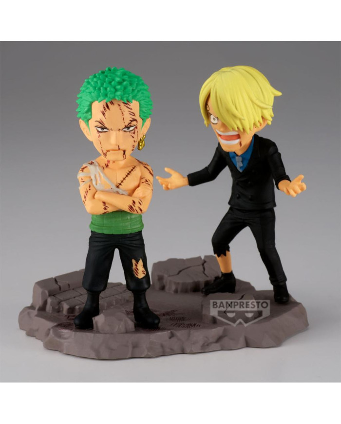 ONE PIECE - Roronoa Zoro & Sanji - Figurine WCF Log Stories 8cm