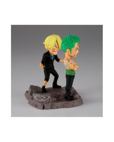 ONE PIECE - Roronoa Zoro & Sanji - Figurine WCF Log Stories 8cm