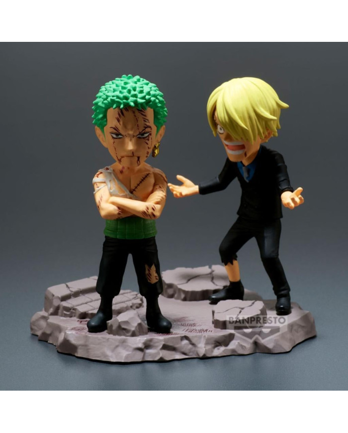 ONE PIECE - Roronoa Zoro & Sanji - Figurine WCF Log Stories 8cm